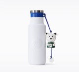 Starbucks 2024 China Blue and White Porcelain 16oz SS Tumbler with Bear Aeolian Bell