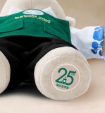 Starbucks 2024 China 25th Anniversary blue and white porcelain Green Apron Bear Toy ship after 2nd Sept.