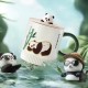 Starbucks 2024 China Panda and Green Bamboo 13oz Mug with Lid