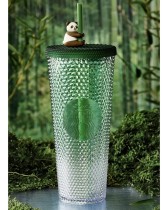 Starbucks 2024 China Panda Bamboo Green 24oz Tumbler with Topper