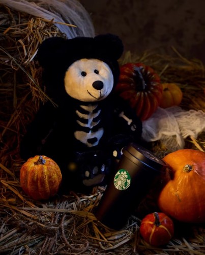 Starbucks 2024 China Halloween Green Ghost 13oz SS Tumbler with Bear Bag