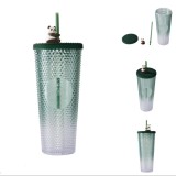 Starbucks 2024 China Panda Bamboo Green 24oz Tumbler with Topper