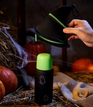 Starbucks 2024 China Halloween Green Ghost 12oz SS Tumbler with Coin Bag