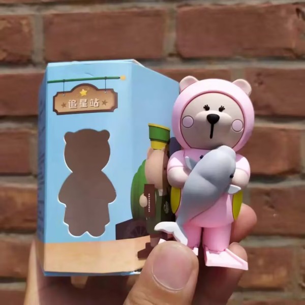 Starbucks China Pink Fish Bear Display Toy