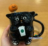 Starbucks 2024 HK Halloween Black Cat 12oz Mug with Stick