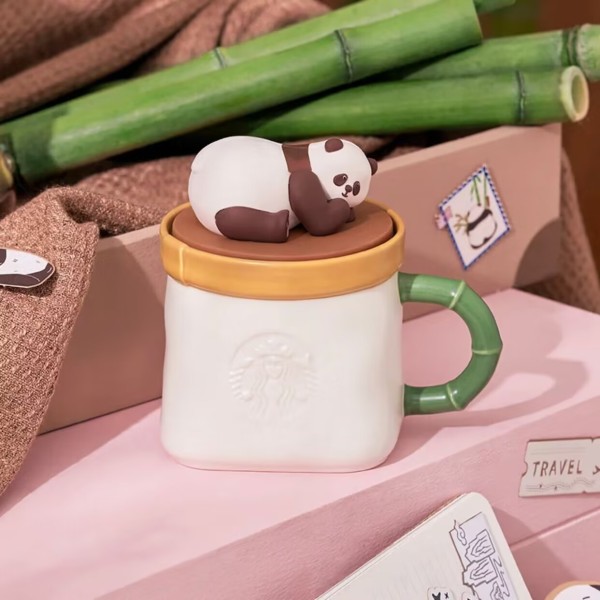Starbucks 2024 China Travel Panda 13oz Mug with Lid