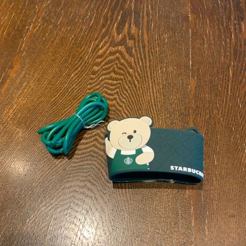 Starbucks China Green Apron Bear and Fish Sleeve