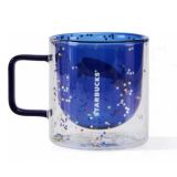 Starbucks 2024 China Christmas Colorful Kaleidoscope Blue 12oz DW Glass Cup