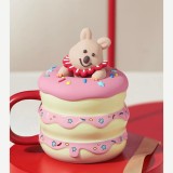 Starbucks 2024 China Cute Pet Party Doughnut kangaroo 13oz Mug with Lid