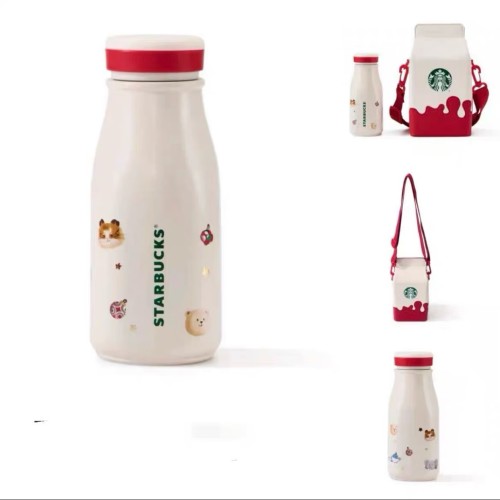 Starbucks 2024 China Christmas Cute Winter Animals 8oz SS Tumbler with Sleeve