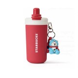 Starbucks 2024 China Christmas Cute Winter Red 19oz SS Tumbler with Bear Keychain