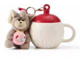 Starbucks 2024 China Christmas Ball 15oz Mug with Bear Keychain
