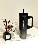 Starbucks 2024 China Black Silver Gradient 39oz SS Tumbler