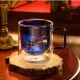 Starbucks 2024 China Christmas Colorful Kaleidoscope Blue 12oz DW Glass Cup