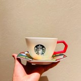 Starbucks 2024 China Christmas Colorful Kaleidoscope Mug with Coaster