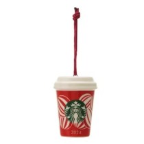 Starbucks 2024 Japan Christmas Red Ball Keychain Ornament
