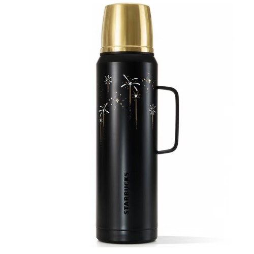 Starbucks 2024 China Winter Fireworks Gold and Black 35oz SS Tumbler