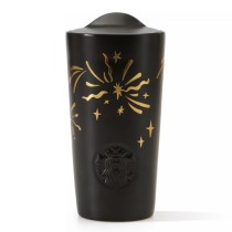 Starbucks 2024 China Winter Fireworks Gold and Black 12oz DW Mug