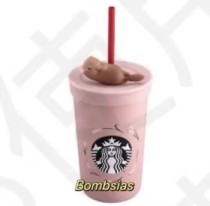 Starbucks 2025 Taiwan Valentine's Day Pink 16oz SS Straw Tumbler ship afer 15th Jan.