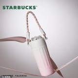 Starbucks 2024 China Christmas Pink Stripe 21oz SS Tumbler