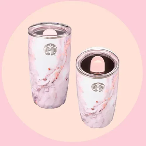 Starbucks 2024 Korea Christmas Pink Marvel 18oz Desktop Cup