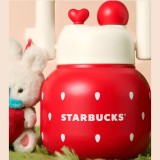 Starbucks 2024 China Winter Strawberry Rabbit 22oz SS Tumbler with Keychain