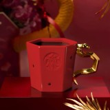 Starbucks 2025 China Year of Snake Elegant Gold Handle Red 13oz Mug ship after 31th Dec.