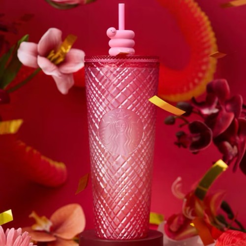 Starbucks 2025 China Year of Snake Pink Jewel 24oz Venti Tumbler ship after 31th Dec.