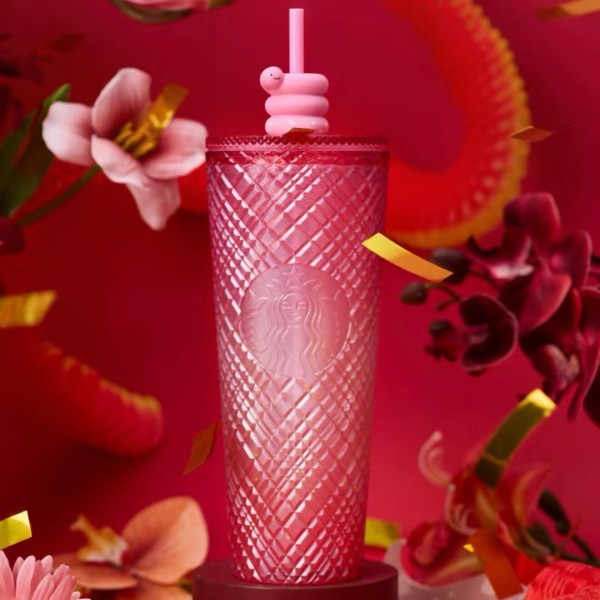 Starbucks 2025 China Year of Snake Pink Jewel 24oz Venti Tumbler ship after 31th Dec.