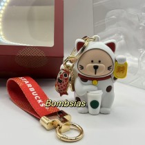 Starbucks 2025 Taiwan Year of Snake Lucky Cat Keychain ship after 2nd Jan.