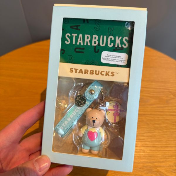 Starbucks 2024 Vietnam Valentine's Day Heart Bear Keychain
