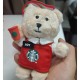 Starbucks 2024 China Red Apron Joy Mini Bear Toy Keychain