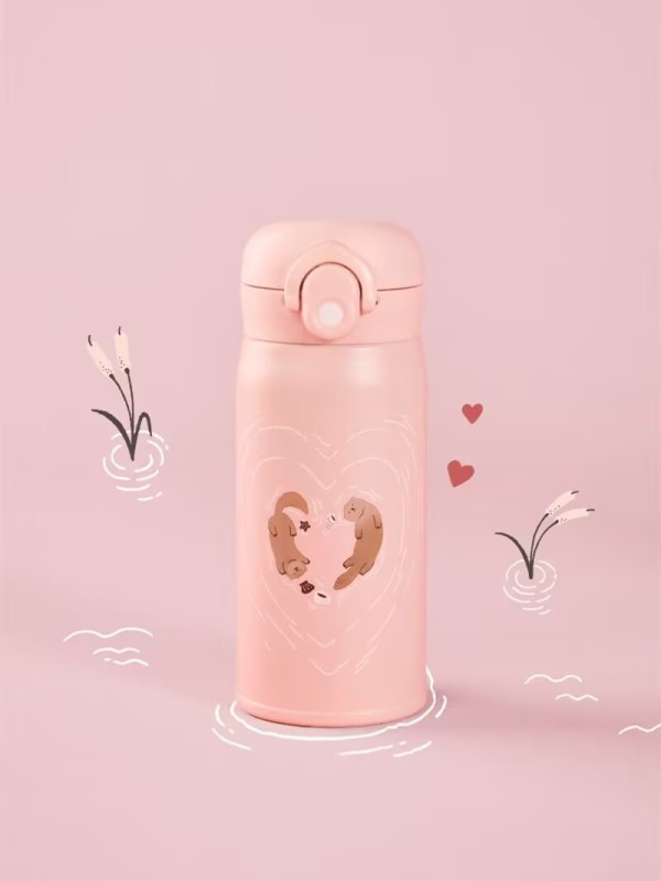 Starbucks 2025 China Valentine's Day Otter Pink 12oz SS Tumbler ship after 17th Jan.
