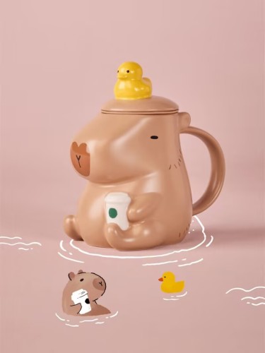 Starbucks 2025 China Valentine's Day ‌Capybara 12oz Mug ship after 17th Jan.