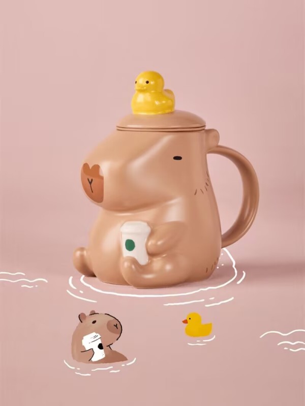 Starbucks 2025 China Valentine's Day ‌Capybara 12oz Mug ship after 17th Jan.