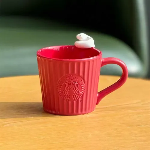 Starbucks 2025 China Year of Snake Cute Design Red 10oz Mug