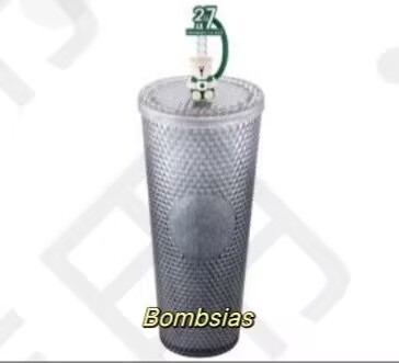 Starbucks 2025 Taiwan Anniversary Green Apron Bear Topper 24oz Studded Tumbler ship after 12th Mar.