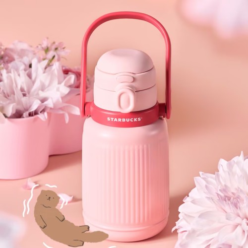 Starbucks 2025 China Valentine's Day Pink Stripe 34oz SS Tumbler