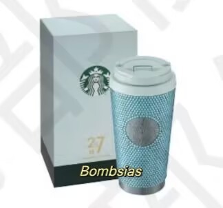 Starbucks 2025 Taiwan Blue Rhinestone 16oz SS Tumbler with Gift Box ship after 12th Mar.