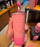 Starbucks 2025 Thailand Pink Heart Dion 24oz SS Tumbler with Topper