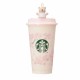 Starbucks 2025 Japan Sakura Reusable 16oz Plastic Tumbler with Topper