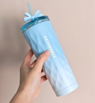Starbucks 2024 China Ice Blue Ballet 12oz SS Tumbler with Topper