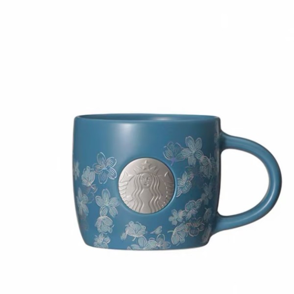 Starbucks 2025 Japan Night Sakura Blue 12oz Mug