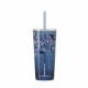 Starbucks 2025 Japan Night Sakura Blue 18oz Glass Cup