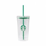 Starbucks 2025 China Simple Style Siren Logo Green 20oz Glass Cup