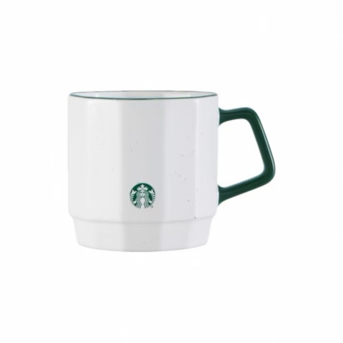 Starbucks 2025 China Simple Style Speckled Glaze White 12oz Mug