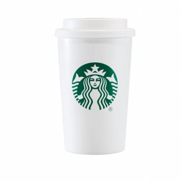 Starbucks 2025 China Simple Style Siren Logo White 15oz SS Tumbler