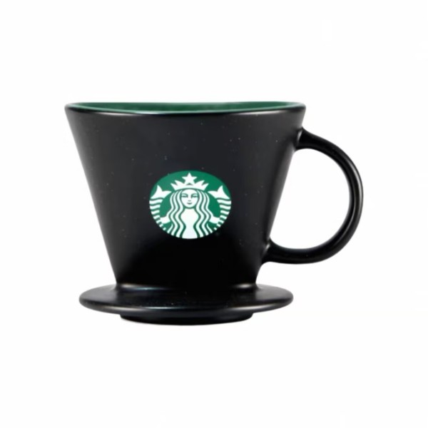 Starbucks 2025 China Simple Style Speckled Glaze Black Coffee Filter Cup