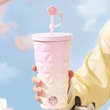 Starbucks 2025 China Sakura Blossom Pink Dion 20oz SS Tumbler with Topper