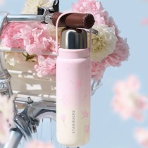 Starbucks 2025 China Sakura Blossom Pink Handle 36oz SS Tumbler